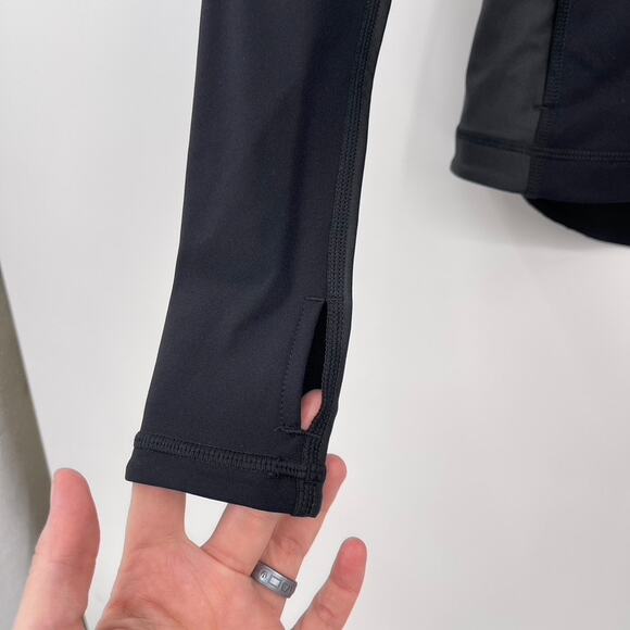 Sweaty Betty X Halle Berry Jacket Womens XXS Black Storm Power High Shine Zip - Picture 5 of 13